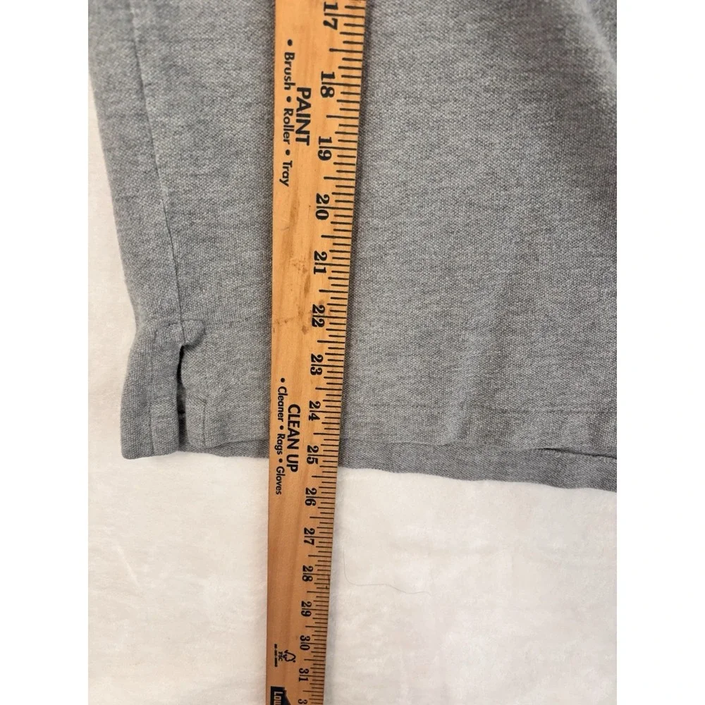 Polo Ralph Lauren Men's L Long Sleeve Big Pony Hooded Mesh Polo Shirt Grey  0758